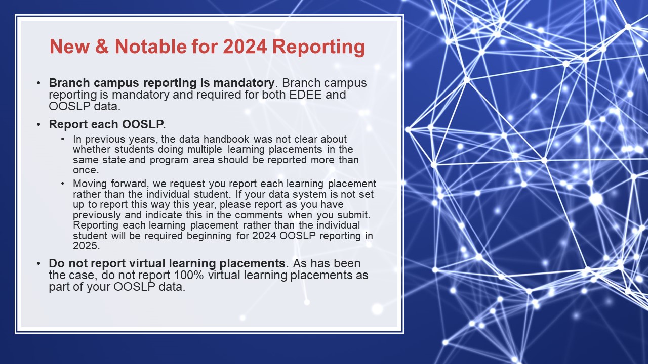 Data Reporting New and Notable for 2024
